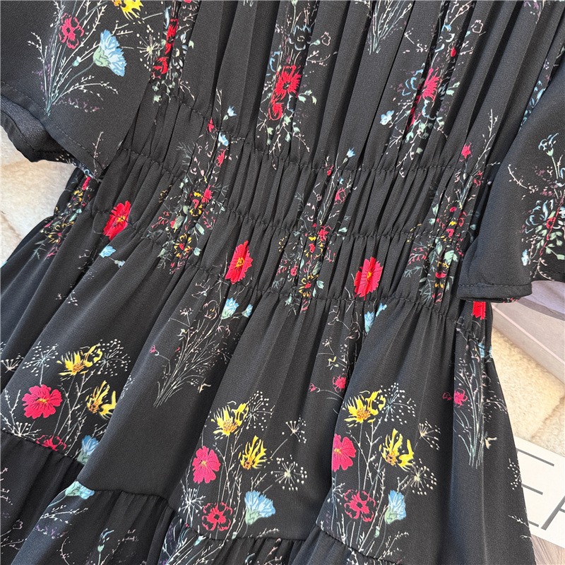 Cool France style vacation slim thin temperament dress