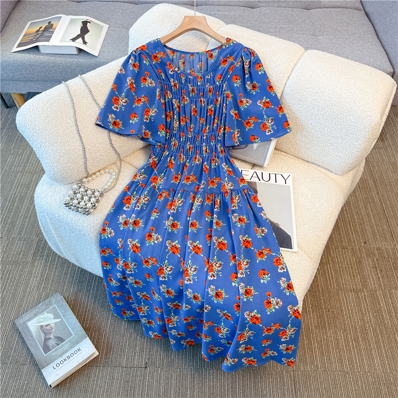 Slim high waist cool temperament long dress for women