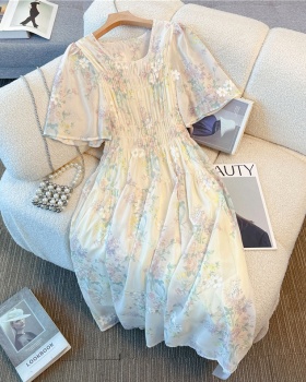 Large yard glaze embroidery light luxury slim dress