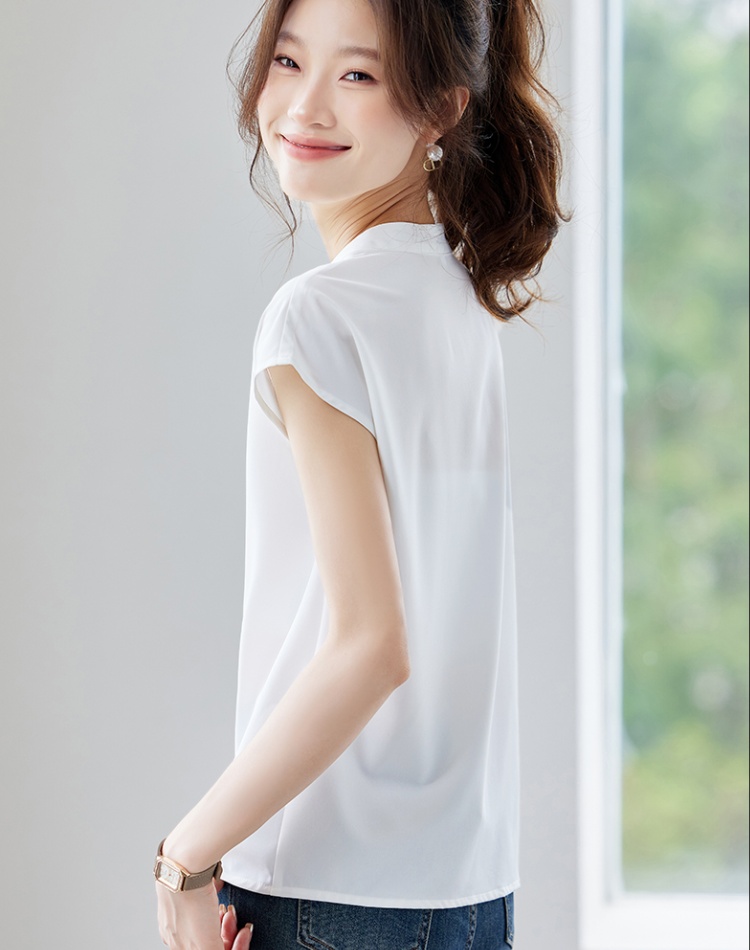 Fashion summer shirt all-match round neck tops for women