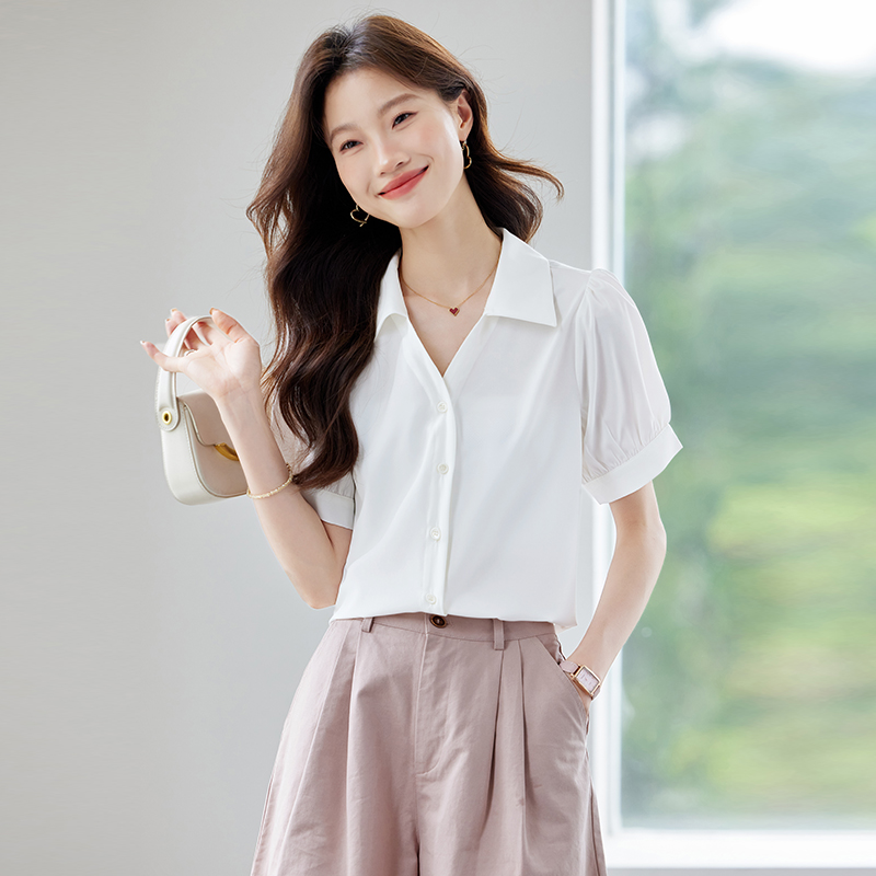 Short sleeve small shirt temperament shirt for women