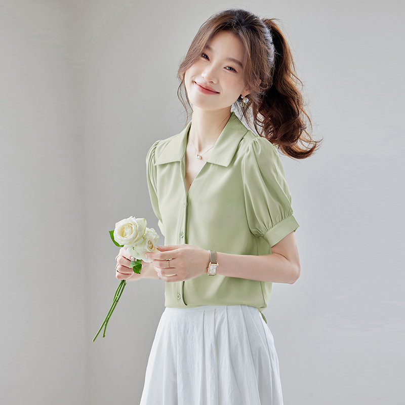 Short sleeve small shirt temperament shirt for women