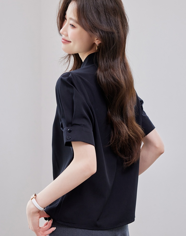 Thin summer commuting fashion white all-match shirt for women