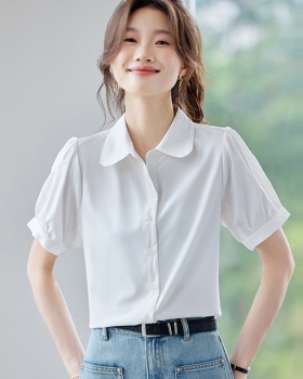 Temperament sweet Casual summer short sleeve commuting shirt