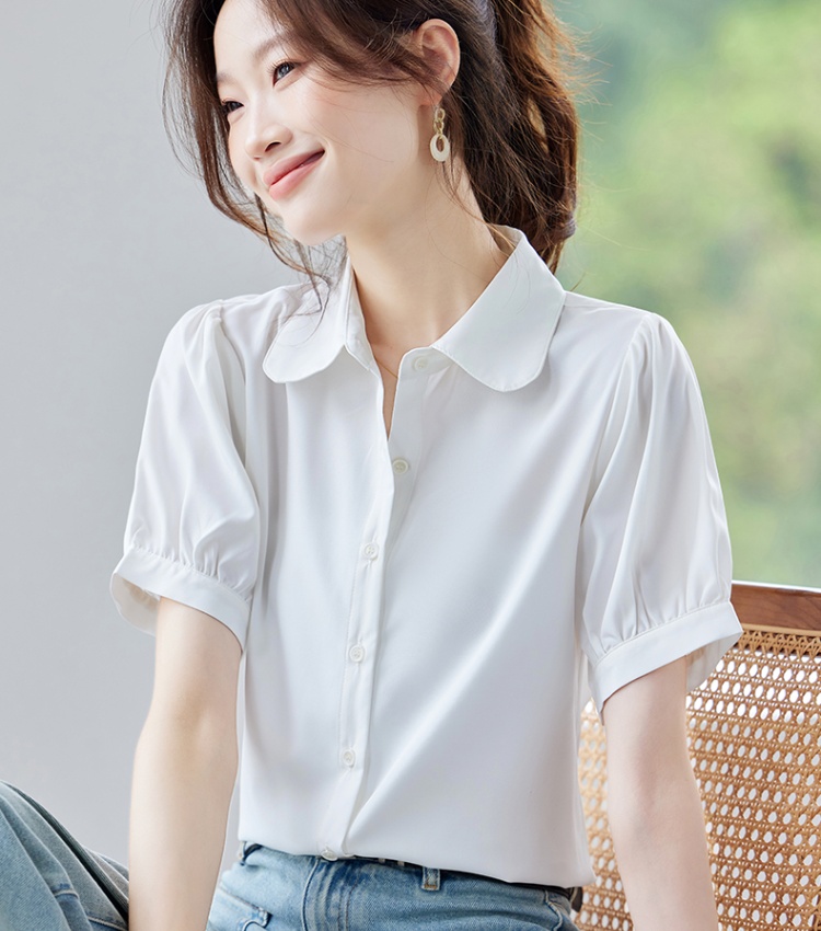Temperament sweet Casual summer short sleeve commuting shirt