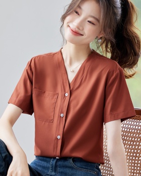 Unique summer small shirt V-neck shirt for women