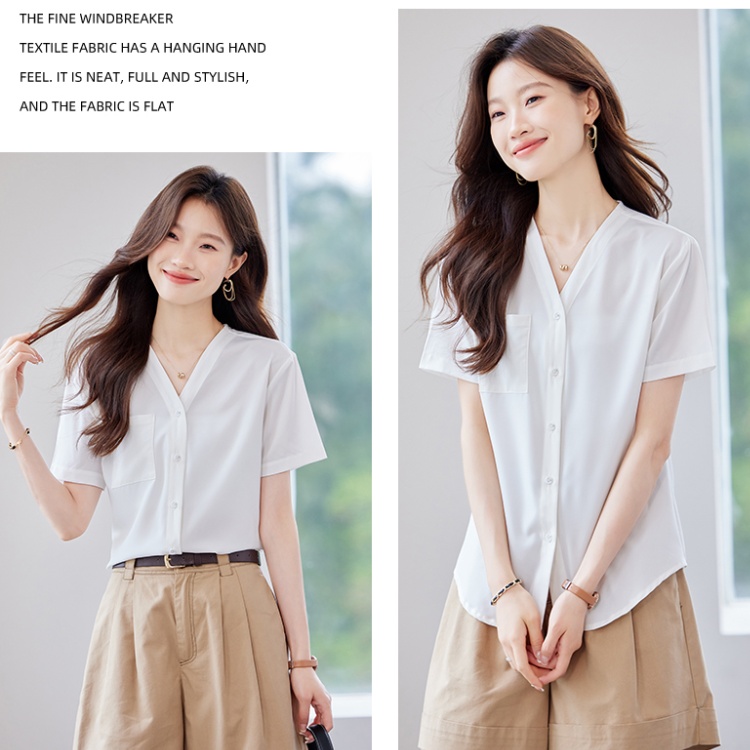 Unique summer small shirt V-neck shirt for women