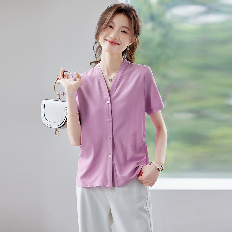 Summer short sleeve tops show young shirt for women