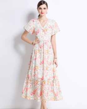 France style high waist long dress Casual dress for women