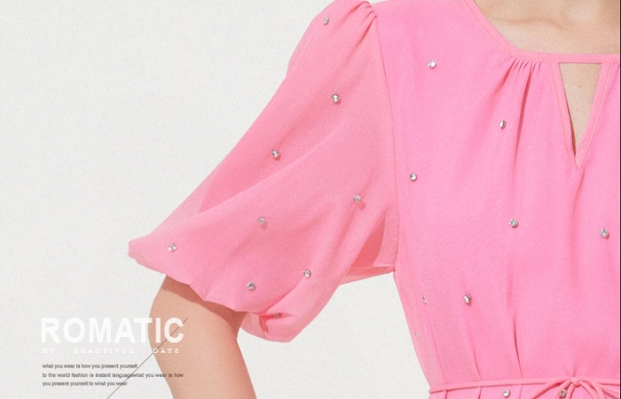 Niche loose dress beading temperament long dress