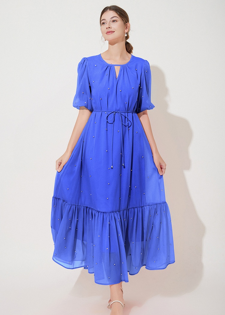 Niche loose dress beading temperament long dress