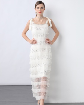 France style frenum sequins dress gauze summer formal dress