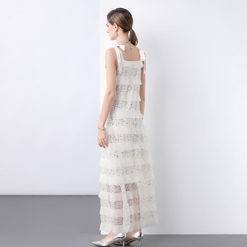 France style frenum sequins dress gauze summer formal dress
