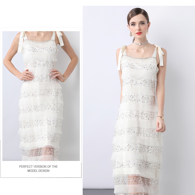 France style frenum sequins dress gauze summer formal dress