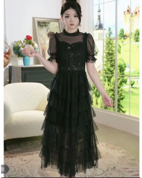 Cake summer formal dress thick and disorderly dress for women