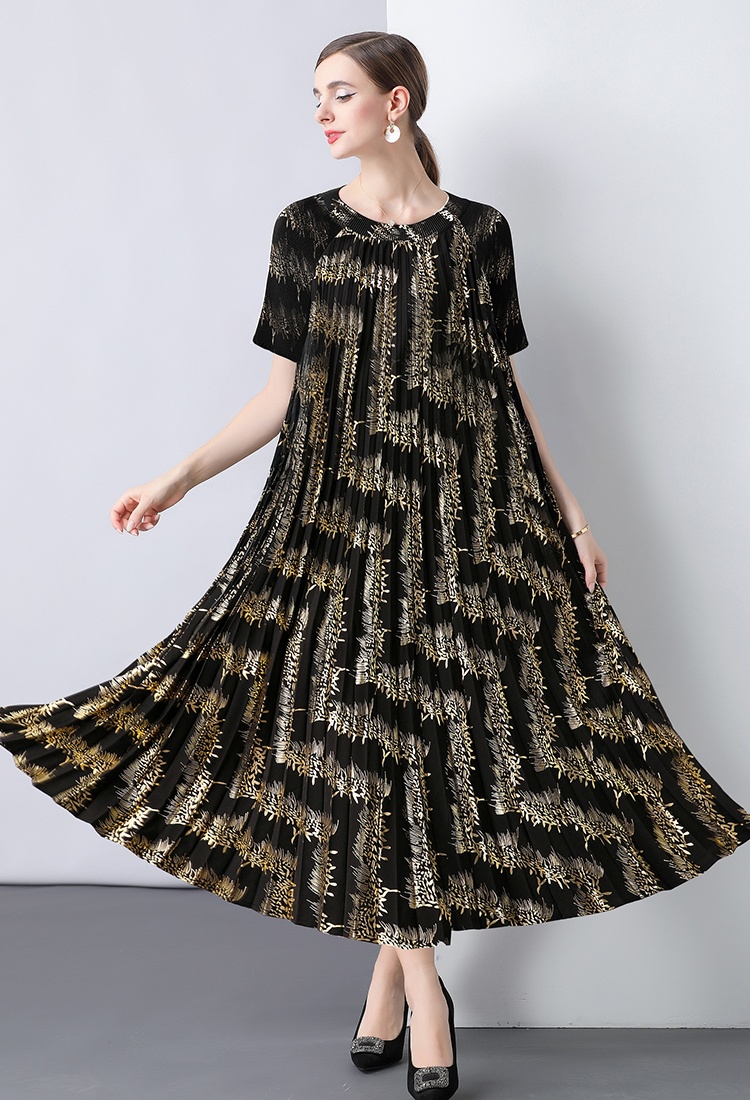 Pleats Please short sleeve big skirt dress