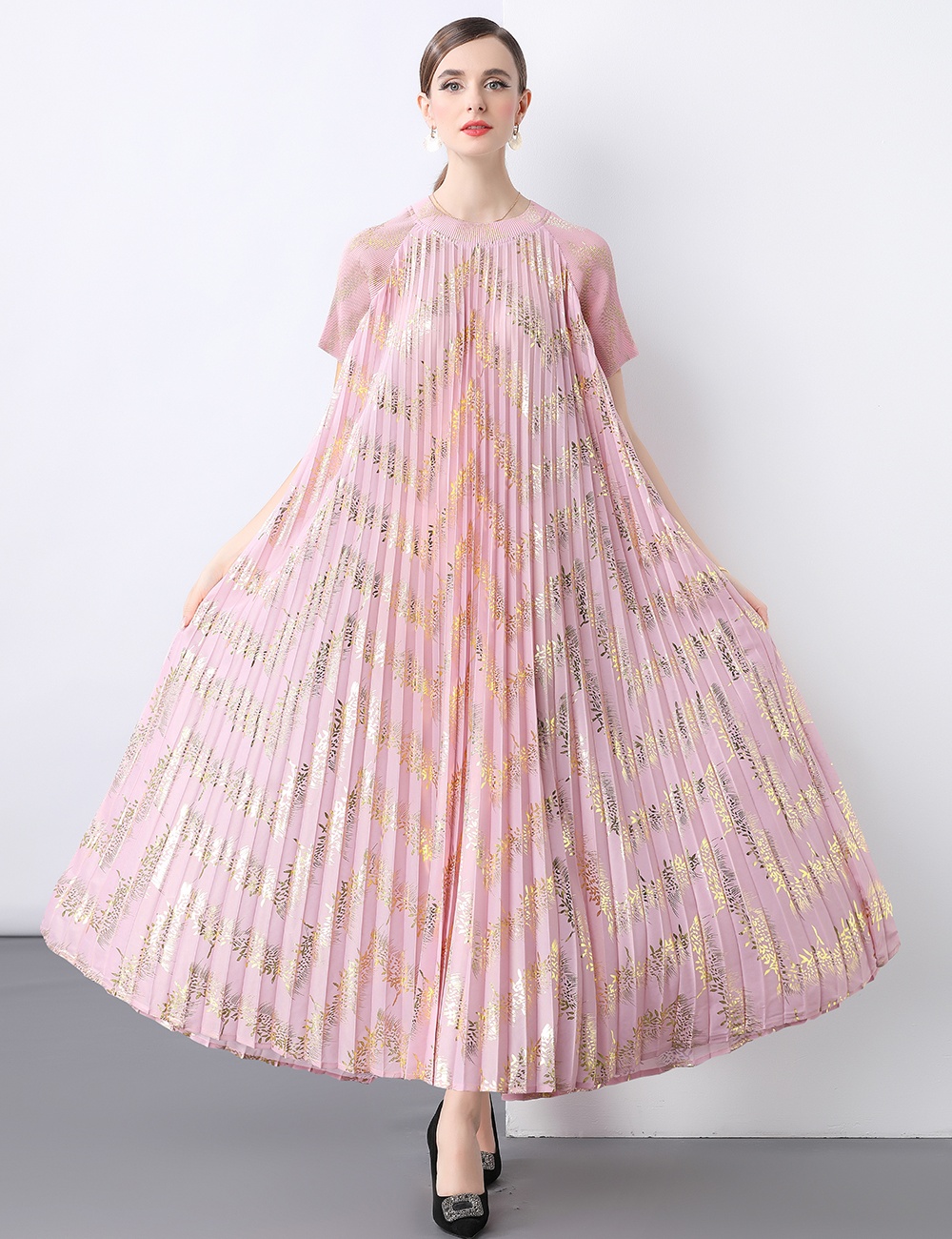 Pleats Please short sleeve big skirt dress