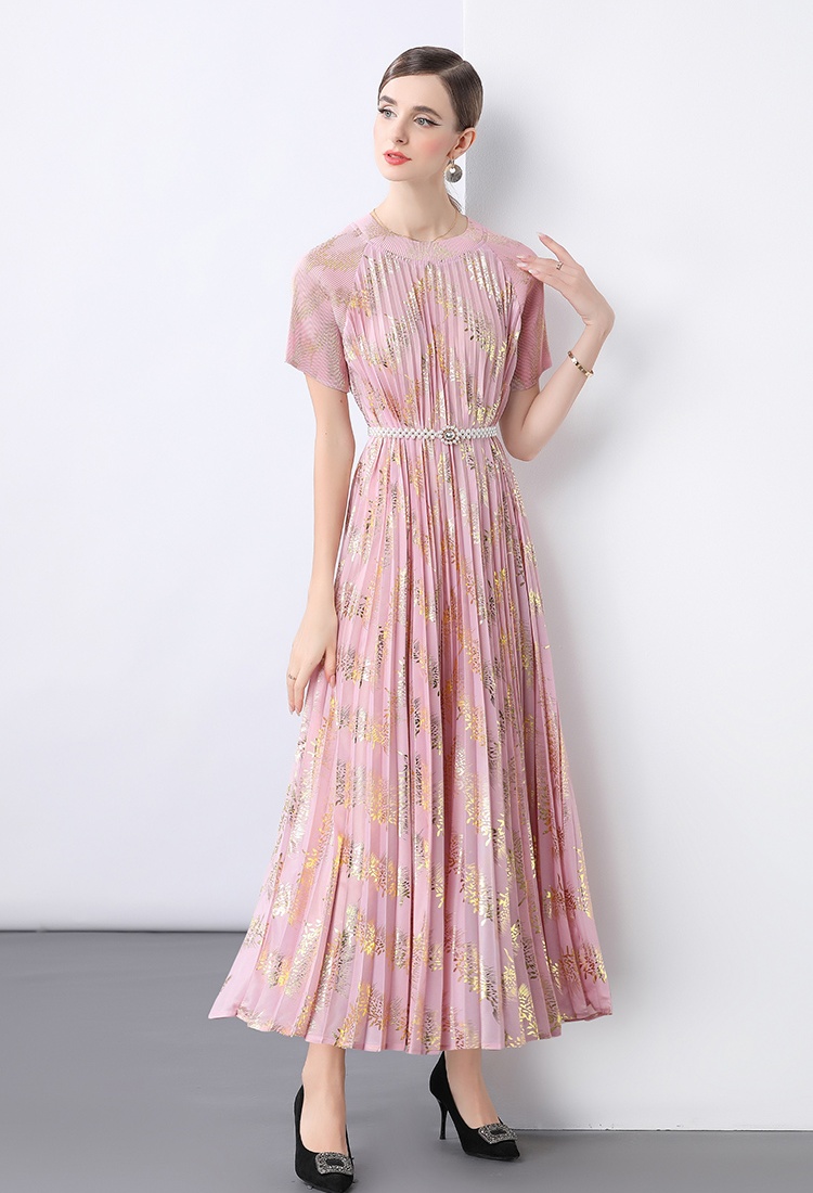 Pleats Please short sleeve big skirt dress