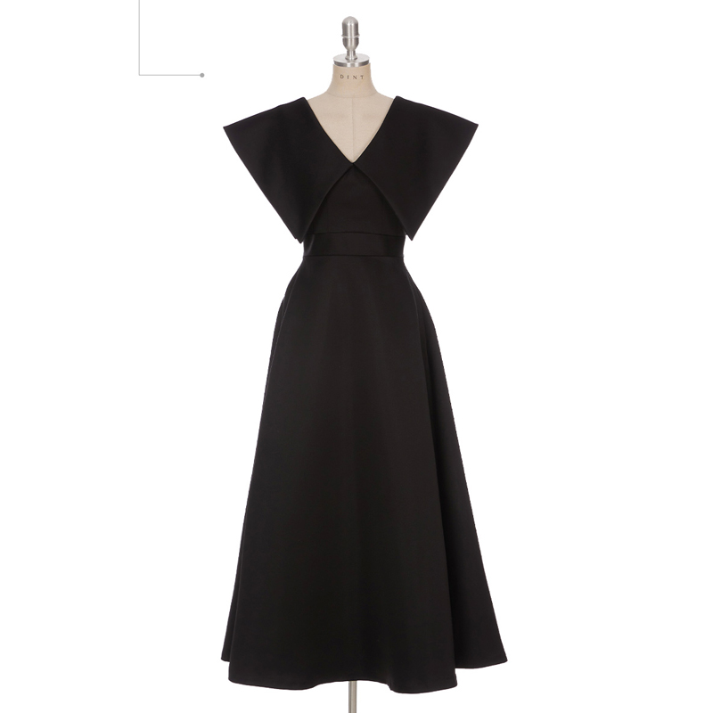 Korean style simple long commuting grace dress