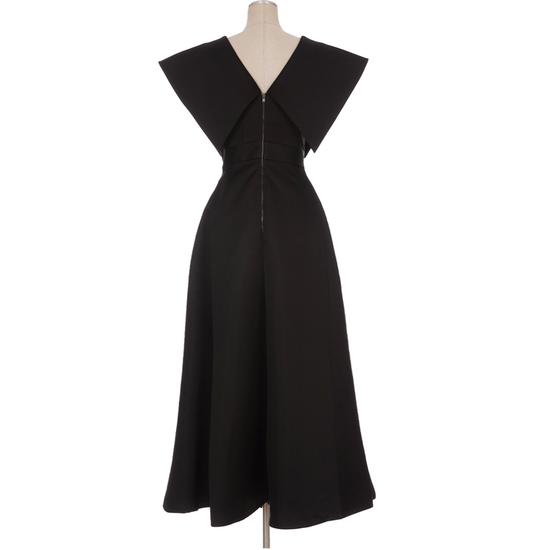 Korean style simple long commuting grace dress