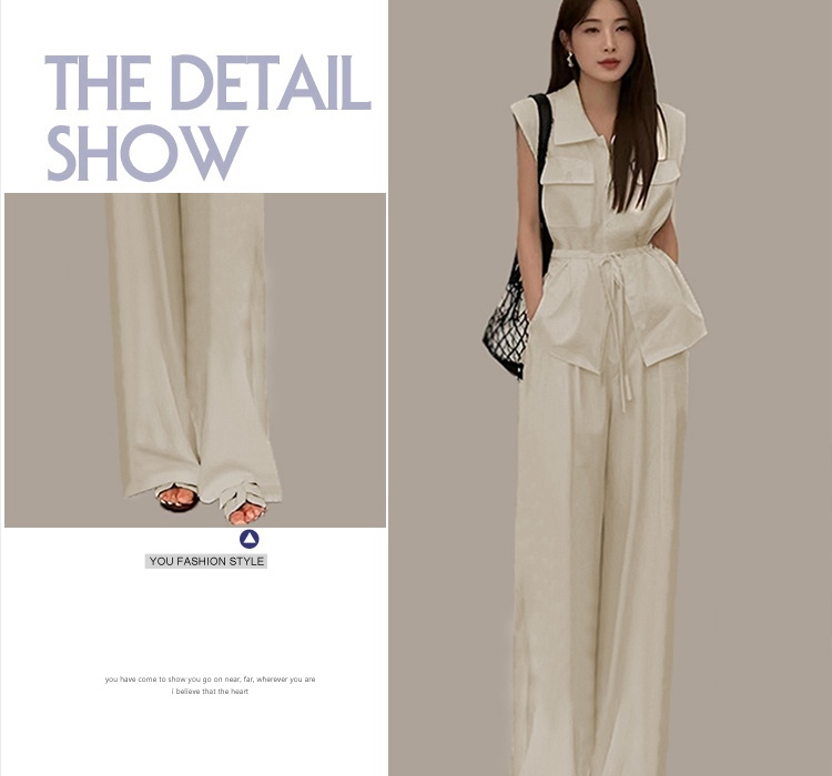 Sleeveless shirt 2pcs set