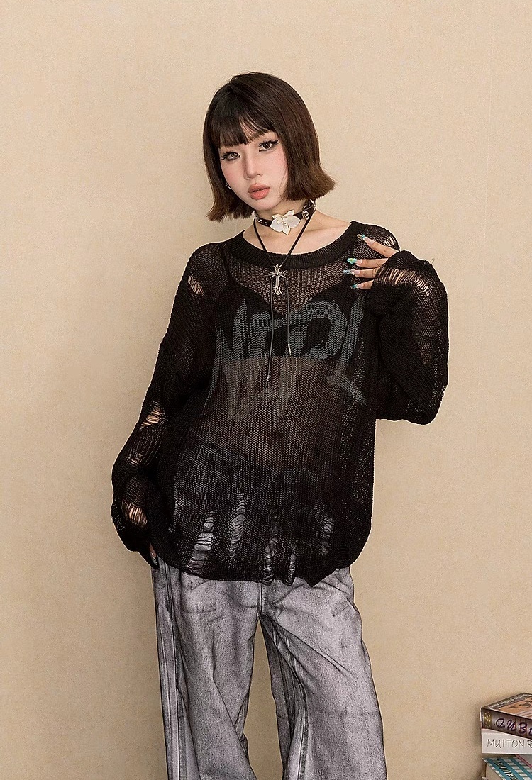 Lazy thin smock spicegirl sweater for women