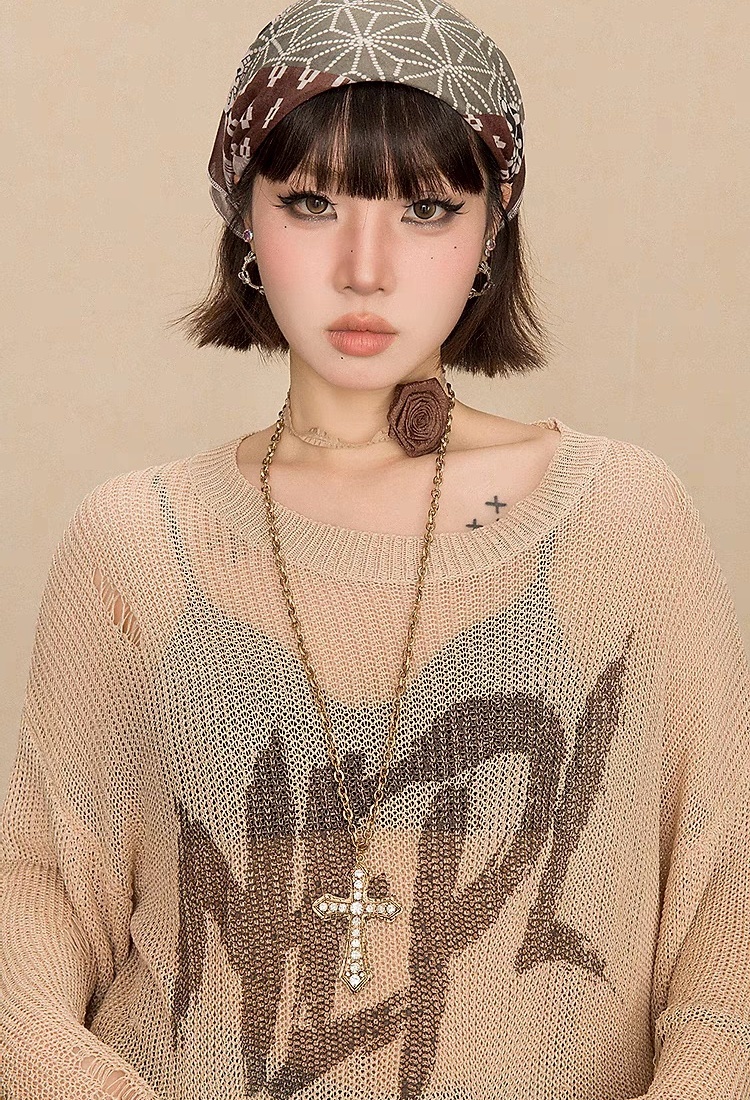 Lazy thin smock spicegirl sweater for women
