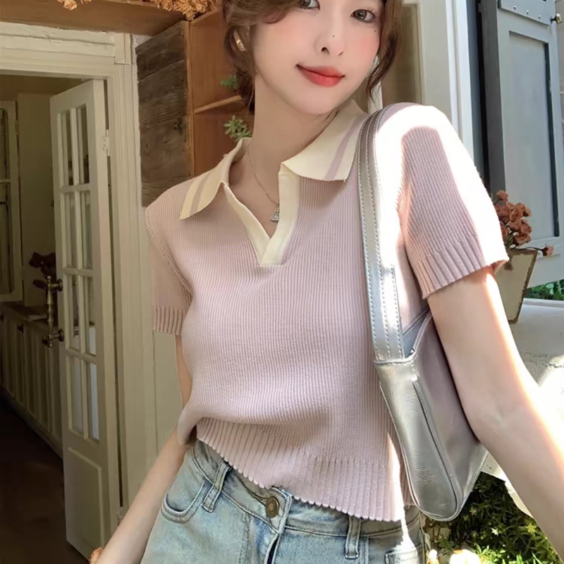 Short summer T-shirt short sleeve small shirt for women