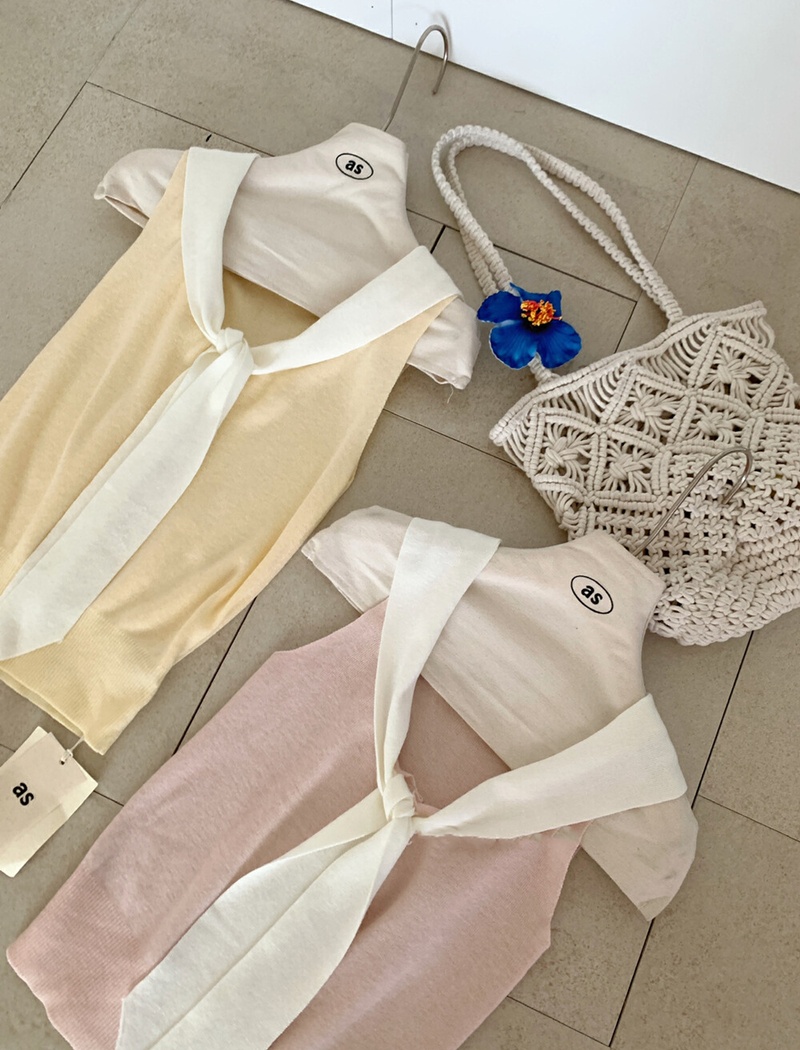 Unique niche tops summer knitted vest for women