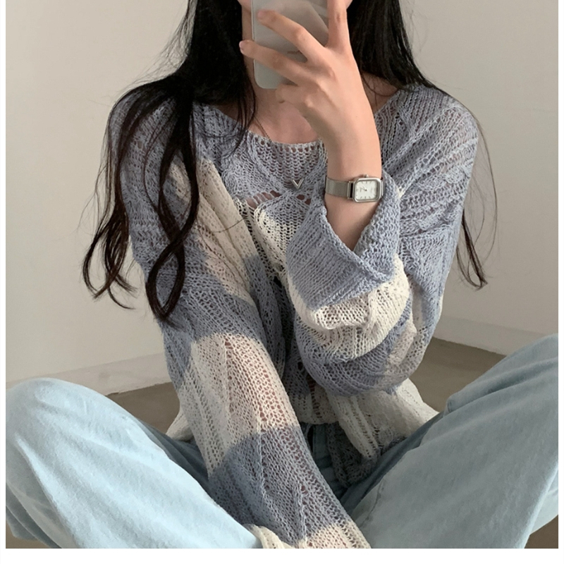 Twist long sleeve tops retro sweater for women