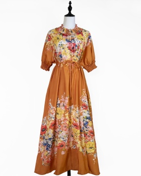 Vacation summer dress printing long dress