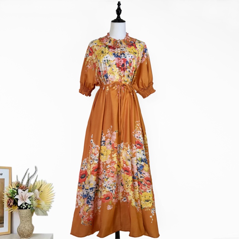 Vacation summer dress printing long dress