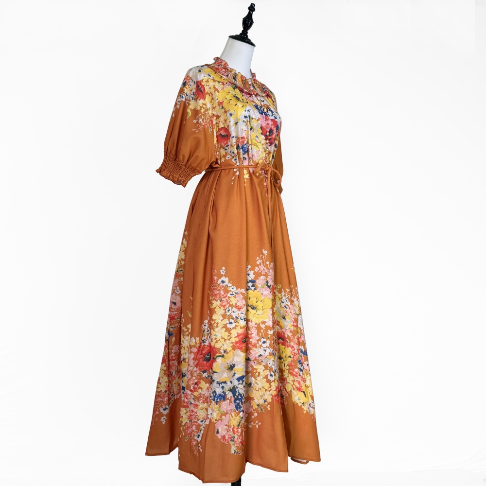 Vacation summer dress printing long dress