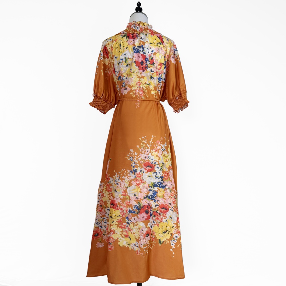 Vacation summer dress printing long dress