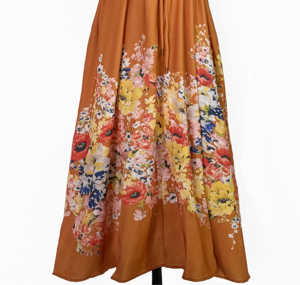 Vacation summer dress printing long dress