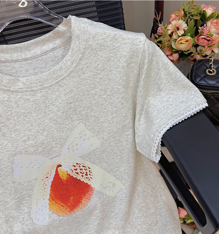 Summer printing tops all-match T-shirt for women