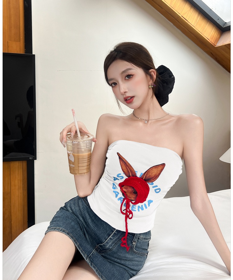 Wrapped chest short inside the ride rabbit tops for women
