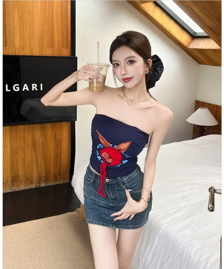Wrapped chest short inside the ride rabbit tops for women