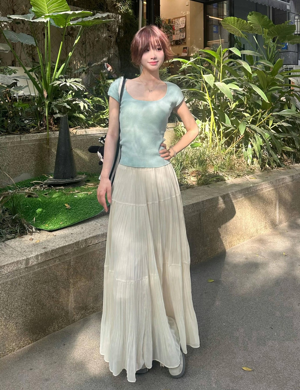 Show young skirt summer sweater a set for women