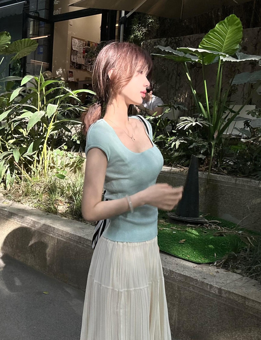 Show young skirt summer sweater a set for women