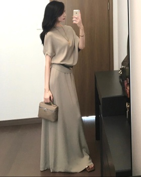 Short sleeve knitted temperament fashion skirt 2pcs set