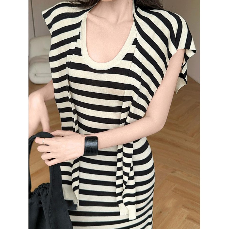 Fashion temperament dress 2pcs set for women