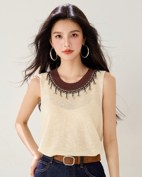 Mixed colors summer vest wears outside waistcoat for women