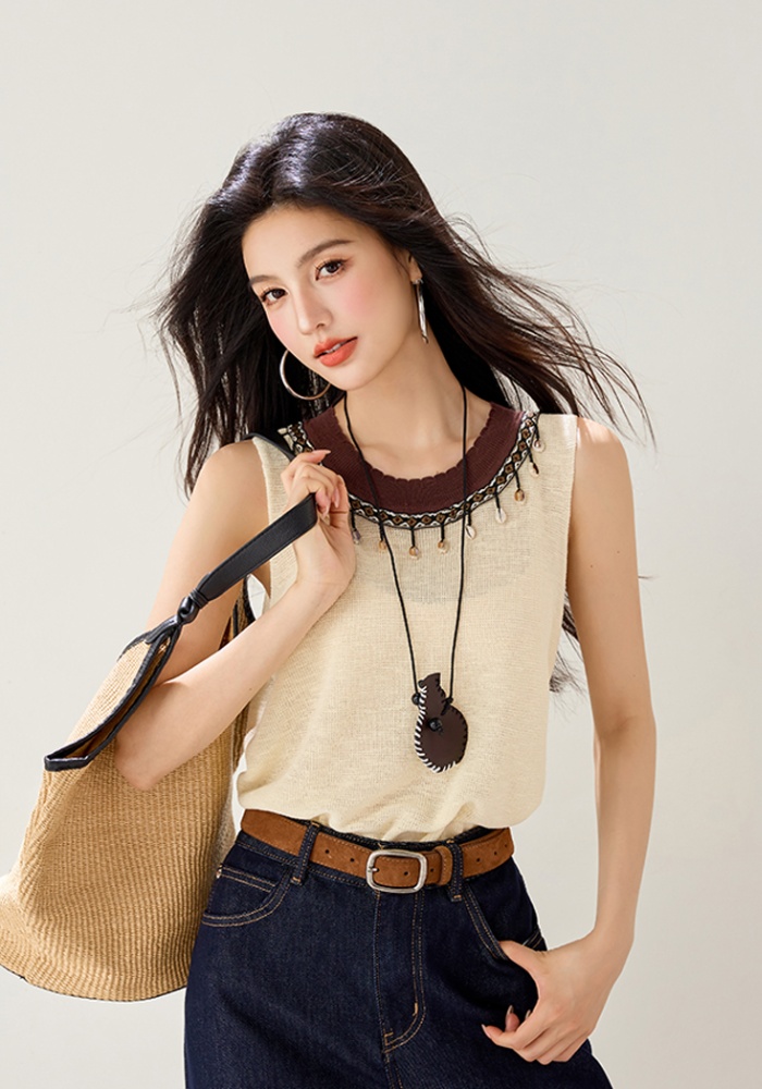 Mixed colors summer vest wears outside waistcoat for women