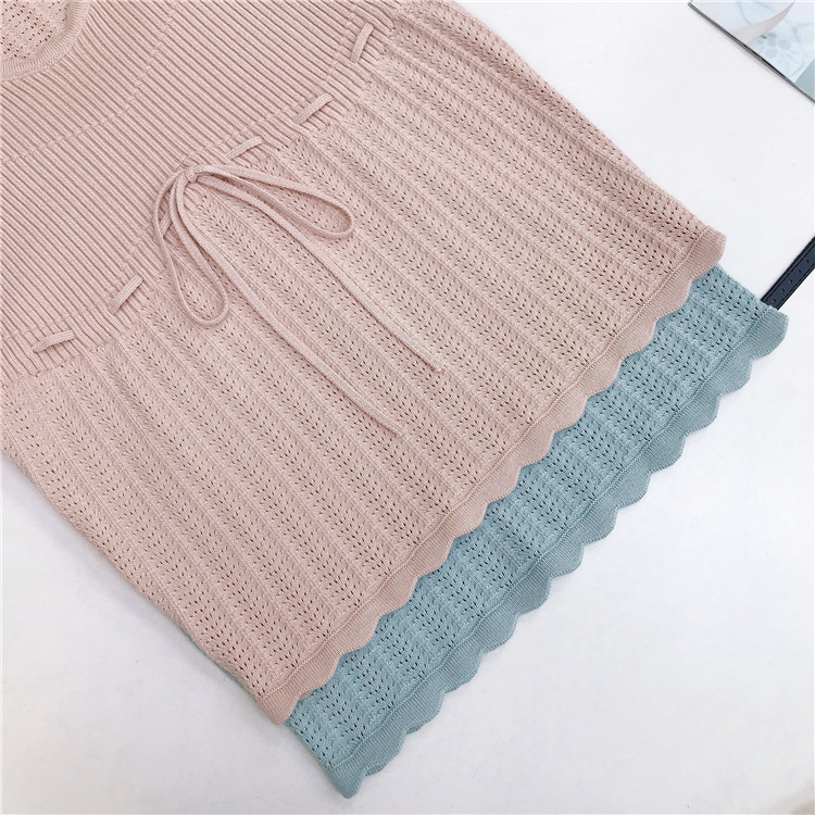 Ballet U-neck sweater sweetheart lace tops for women