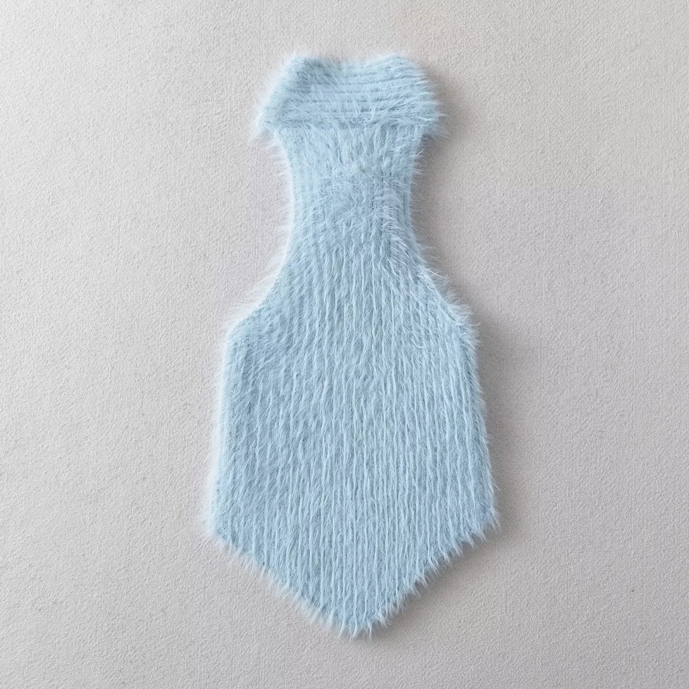 Navel wrapped chest vest knitted halter tops
