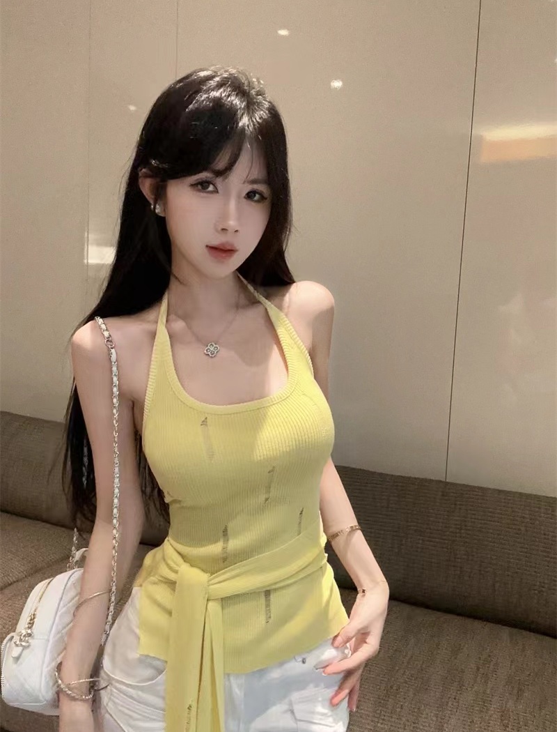 Bandage sling vest slim spicegirl tops for women