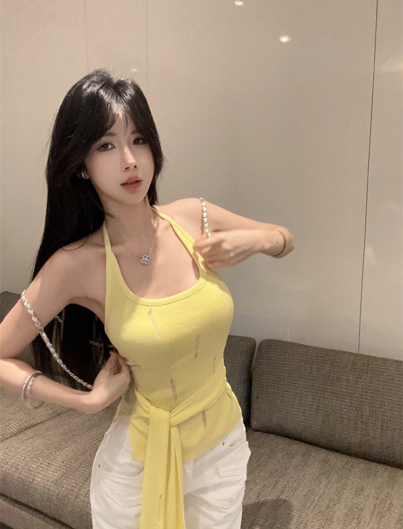Bandage sling vest slim spicegirl tops for women