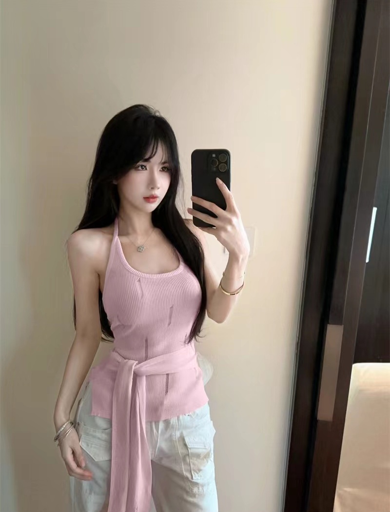 Bandage sling vest slim spicegirl tops for women