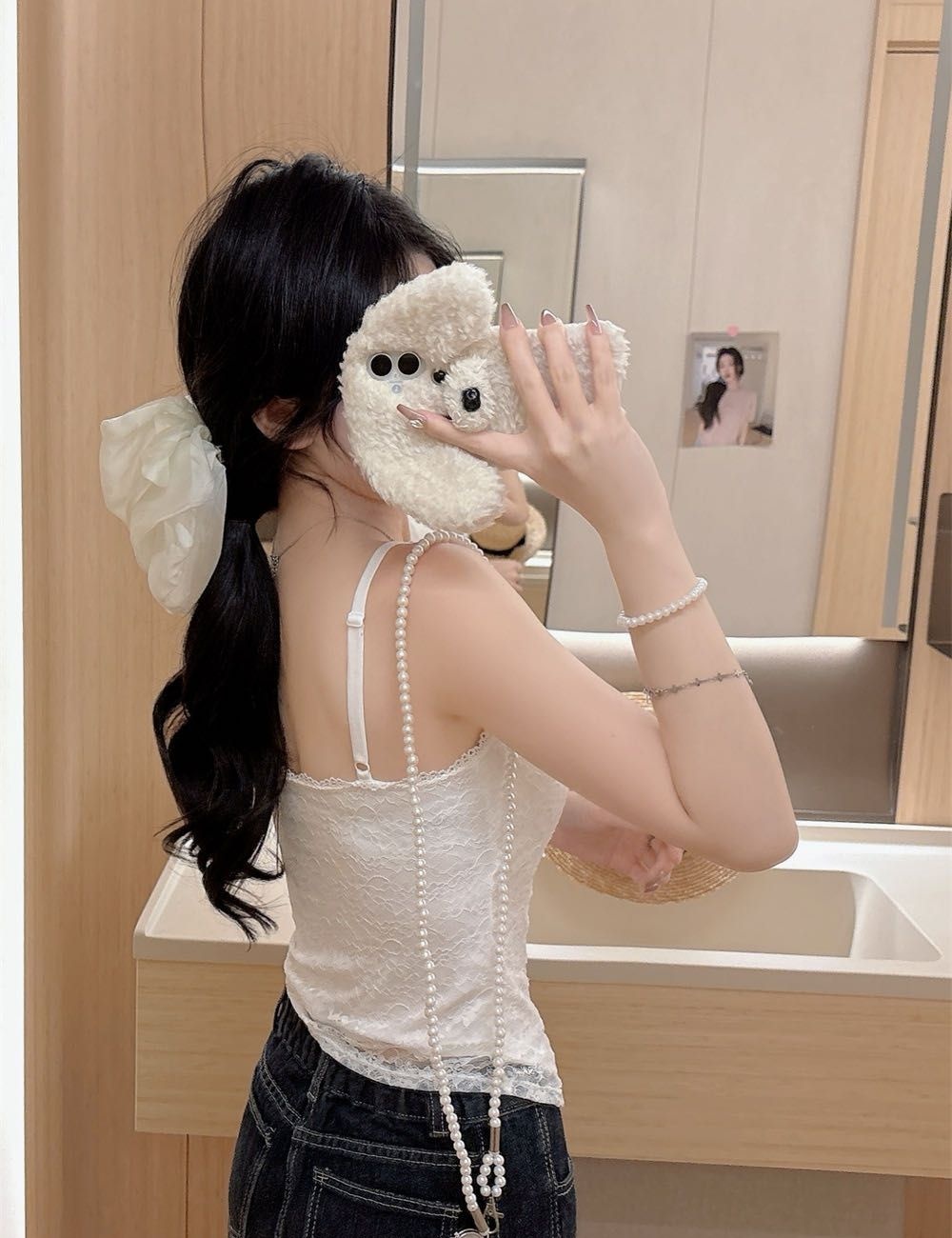 Slim lace halter integrated with chest pad summer vest